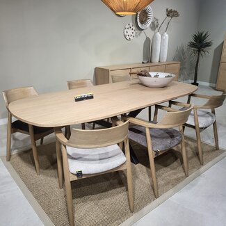 WoonMax Eettafel Lamulux Chesterfield Deens ovaal uitschuifbaar - Diverse kleuren en 3 afmetingen