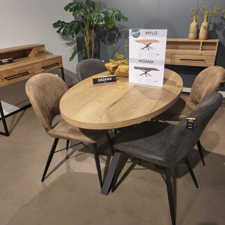WoonMax Eettafel Vaiana Lamulux  uitschuifbaar ovaal  - Diverse kleuren en 4 afmetingen