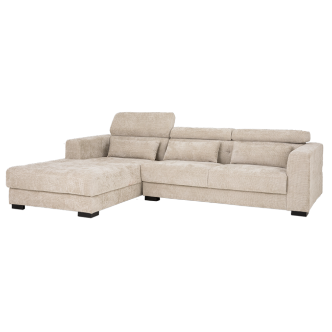 Tower Living Bank Brighton - 3 zits + Chaise Longue Links - Ivory 15