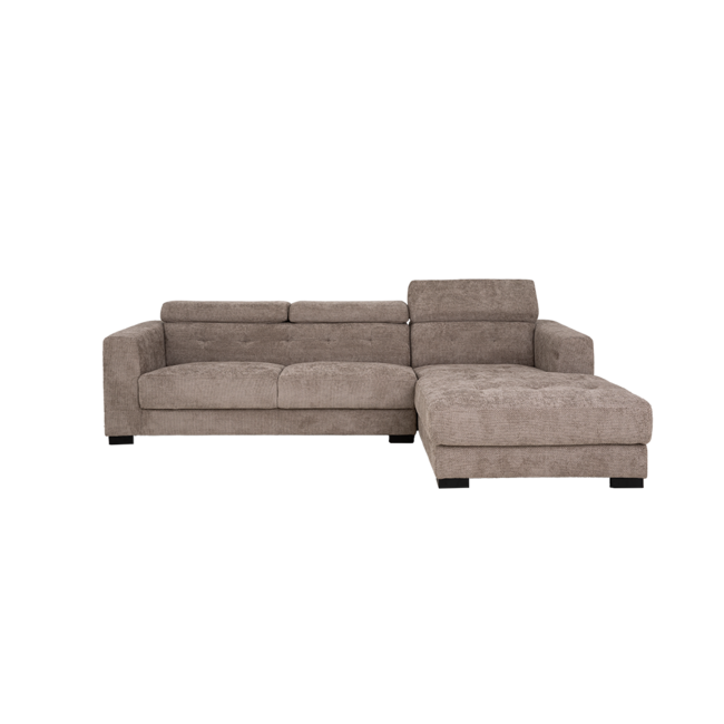 Tower Living Bank Brighton - 3 zits + Chaise Longue Rechts - Taupe 17