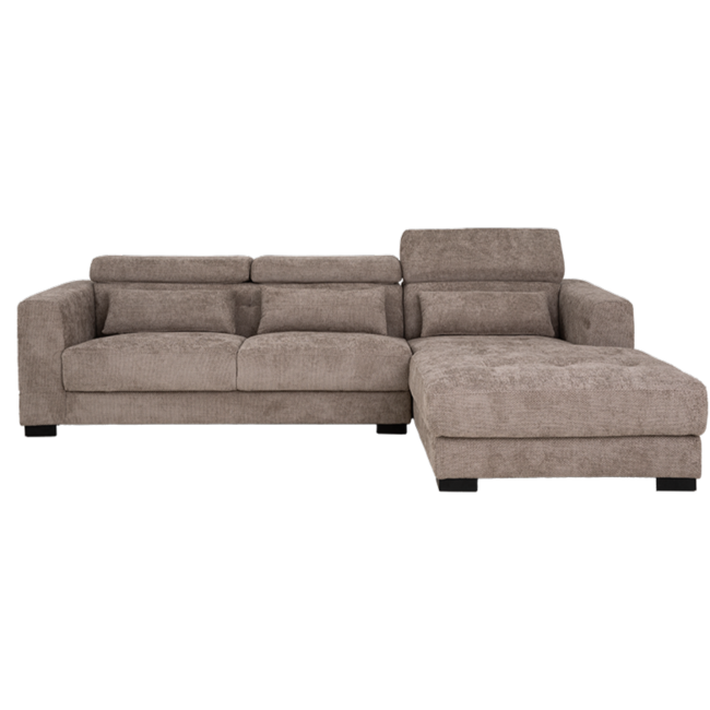 Tower Living Bank Brighton - 3 zits + Chaise Longue Rechts - Taupe 17