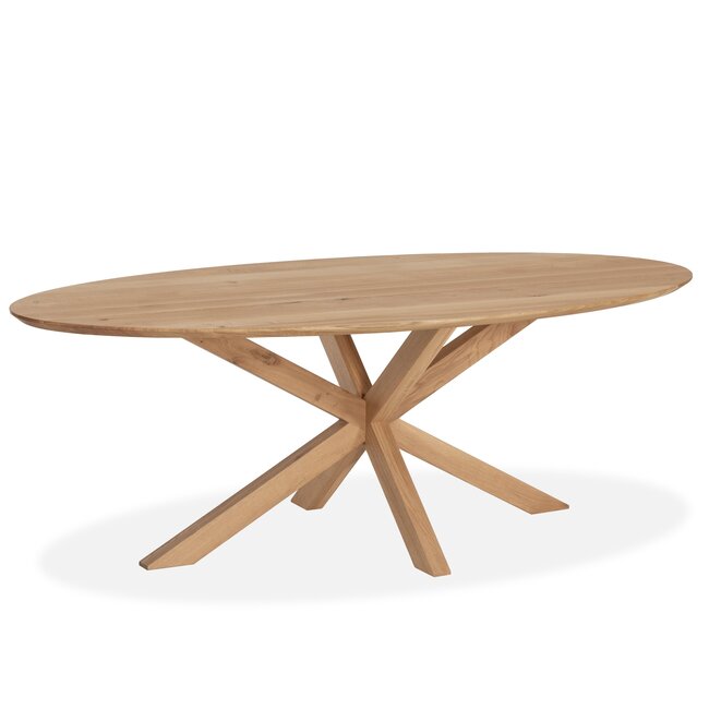 WoonMax Eettafel Nottingham eiken Ovaal - 5 afmetingen - Diverse kleuren