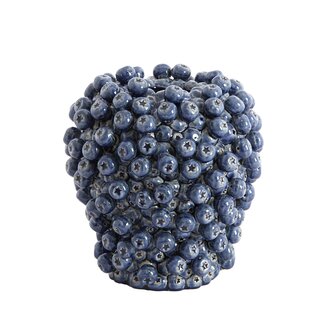 Light en Living Vaas deco Ø25,5x27 cm BERRIES keramiek donkerblauw