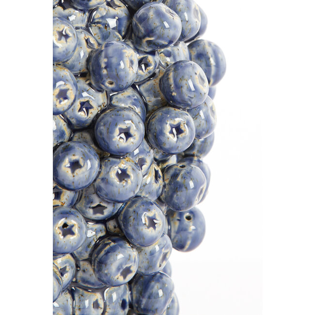 Light en Living Vaas deco Ø25,5x27 cm BERRIES keramiek donkerblauw