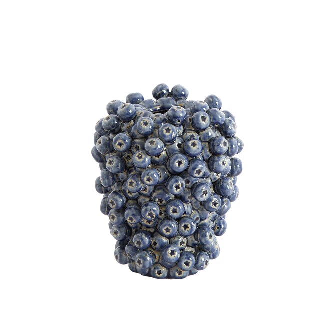 Light en Living Vaas deco Ø15X17,5 cm BERRIES keramiek donkerblauw