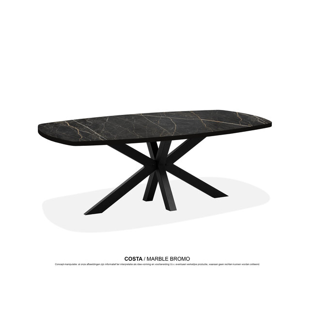 WoonMax Eettafel Deens ovaal Costa - 8 afmetingen - Diverse kleuren