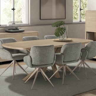 WoonMax Eettafel Deens ovaal Costa - 8 afmetingen - Diverse kleuren