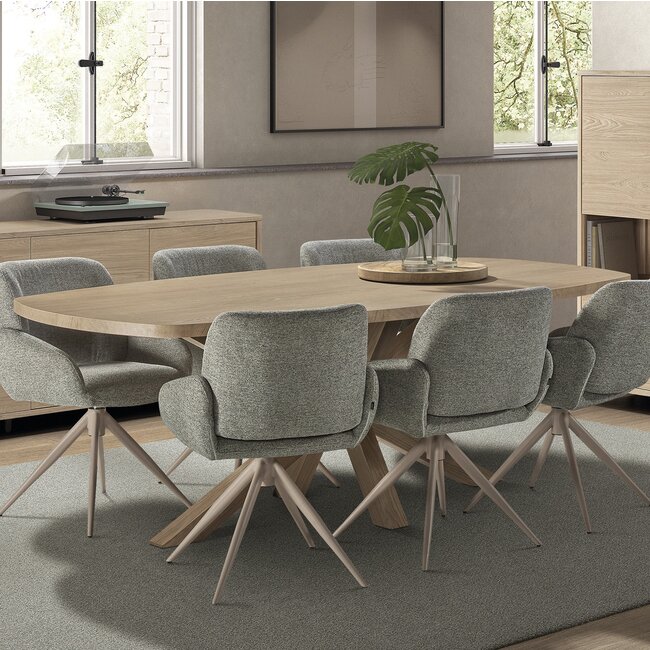 WoonMax Eettafel Deens ovaal Costa - 5 afmetingen - Diverse kleuren