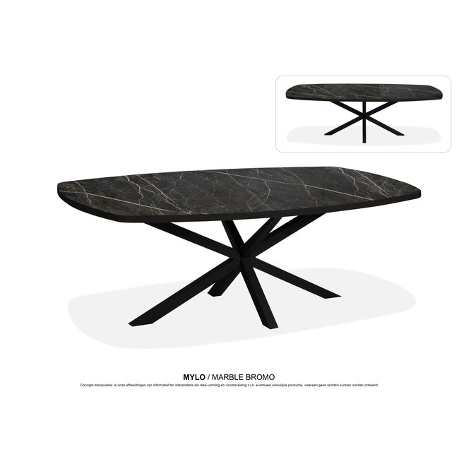 WoonMax Eettafel Mylo Deens Ovaal Lamulux  uitschuifbaar  - Diverse kleuren en 4 afmetingen