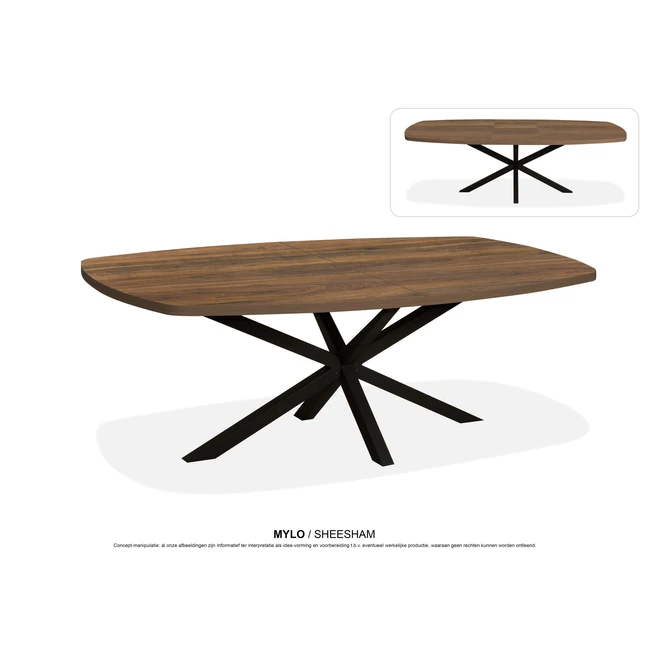 WoonMax Eettafel Mylo Deens Ovaal Lamulux  uitschuifbaar  - Diverse kleuren en 4 afmetingen