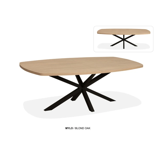 WoonMax Eettafel Mylo Deens Ovaal Lamulux  uitschuifbaar  - Diverse kleuren en 4 afmetingen