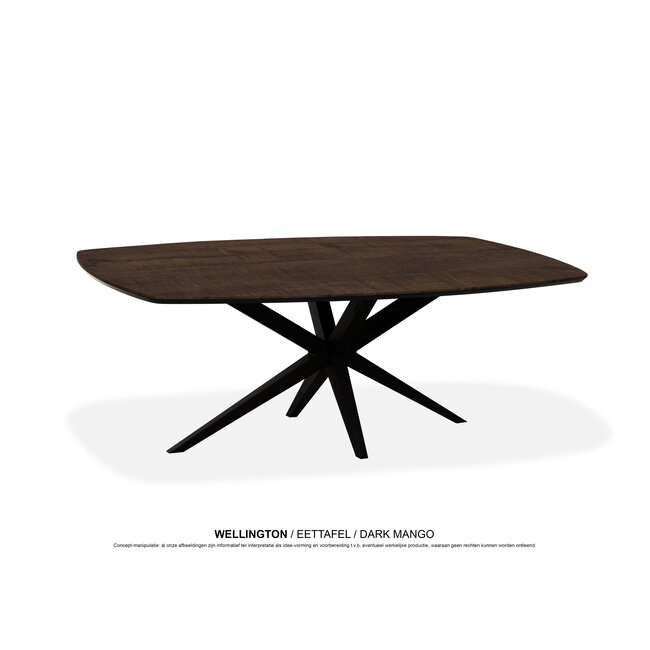 WoonMax Eettafel Wellington Deens Ovaal Lamulux  - Diverse kleuren en afmetingen