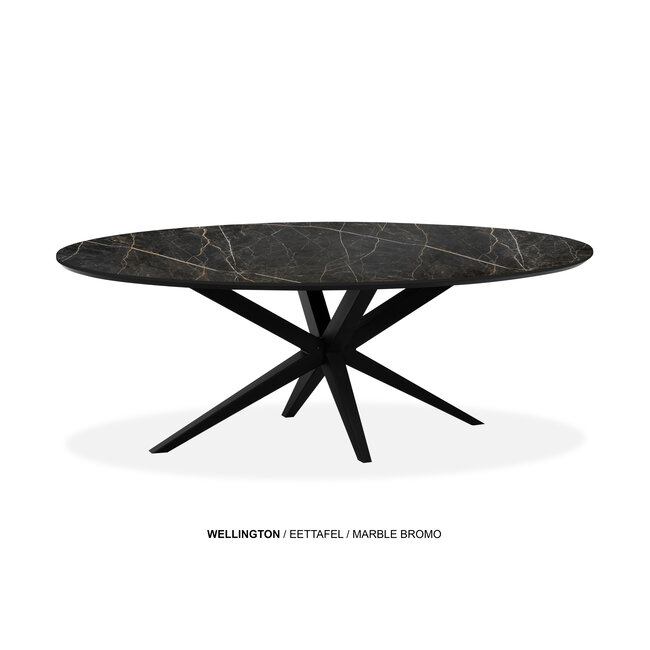 WoonMax Eettafel Wellington Ovaal Lamulux  - Diverse kleuren en afmetingen