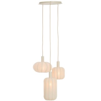 Light en Living Hanglamp 3L Ø38x34 cm TUFIA linnen cream