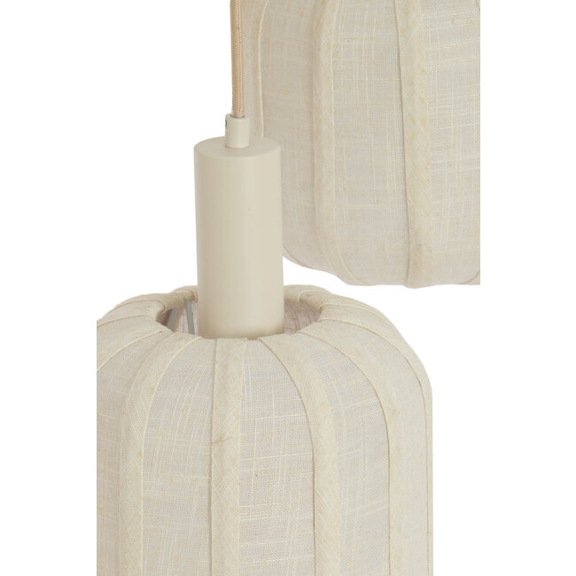 Light en Living Hanglamp 3L Ø38x34 cm TUFIA linnen cream