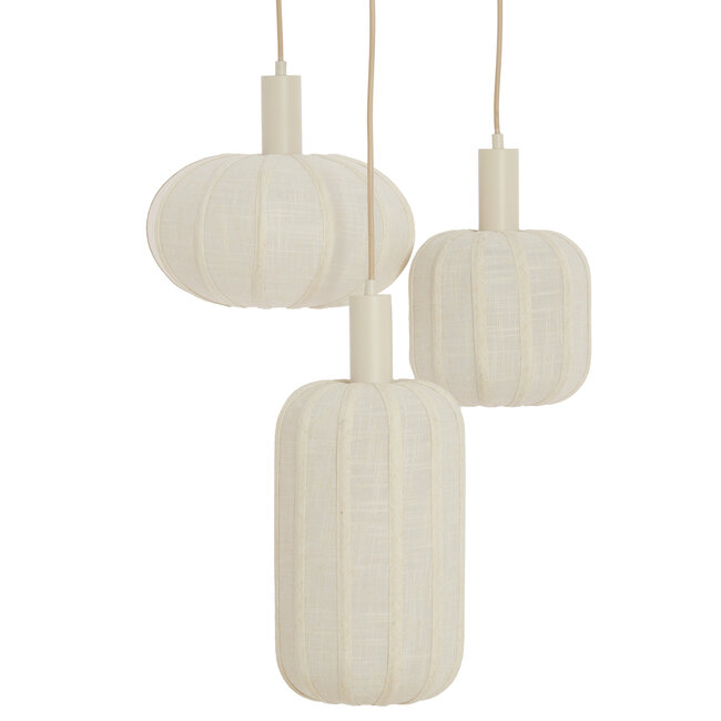 Light en Living Hanglamp 3L Ø38x34 cm TUFIA linnen cream