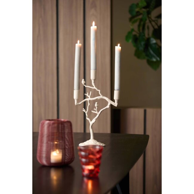 Light en Living Kandelaar 3L 26x11x42 cm JARDIA creme