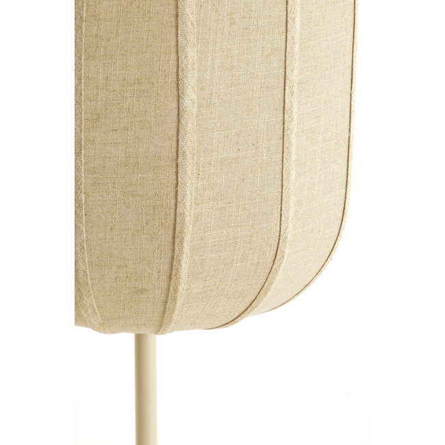 Light en Living Vloerlamp SOLUNE Ø35x165 cm Naturel + Crème – Light & Living