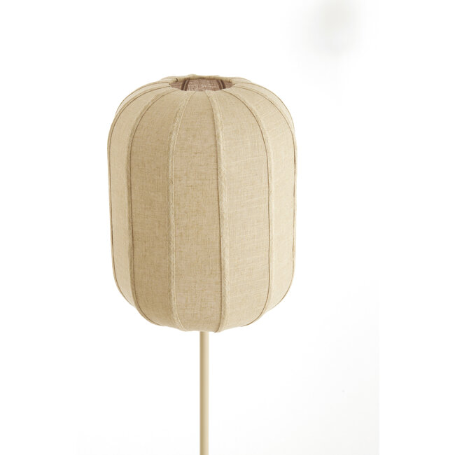 Light en Living Vloerlamp SOLUNE Ø35x165 cm Naturel + Crème – Light & Living