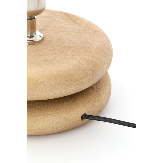 Light en Living Lampvoet EBOLI Ø20x9 cm Hout Mat Naturel – Light & Living