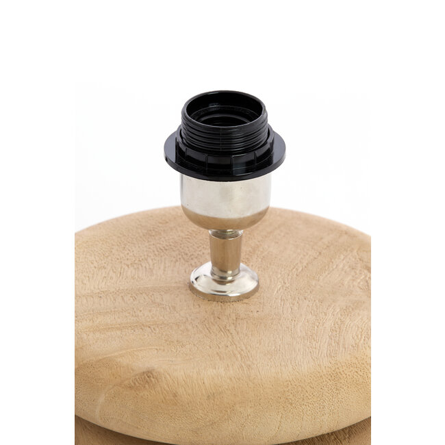 Light en Living Lampvoet EBOLI Ø20x9 cm Hout Mat Naturel – Light & Living