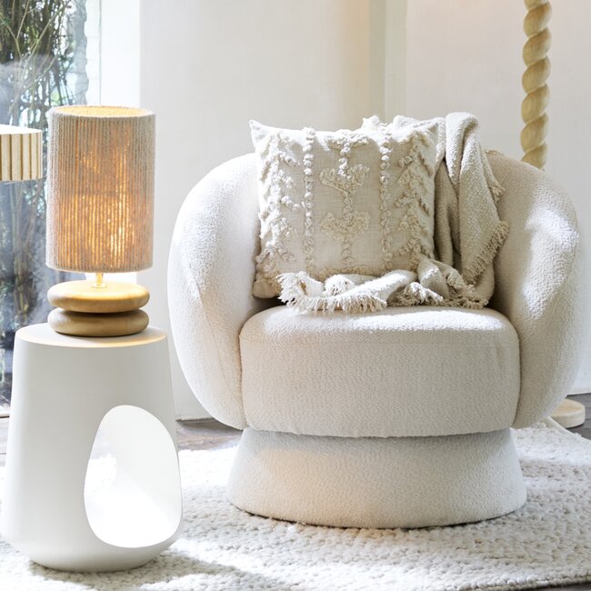 Light en Living Lampenkap cilinder 25-25-36 cm MEDANA crème