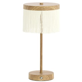 Light en Living Tafellamp LED Ø17x35 cm DINY hout print+crème