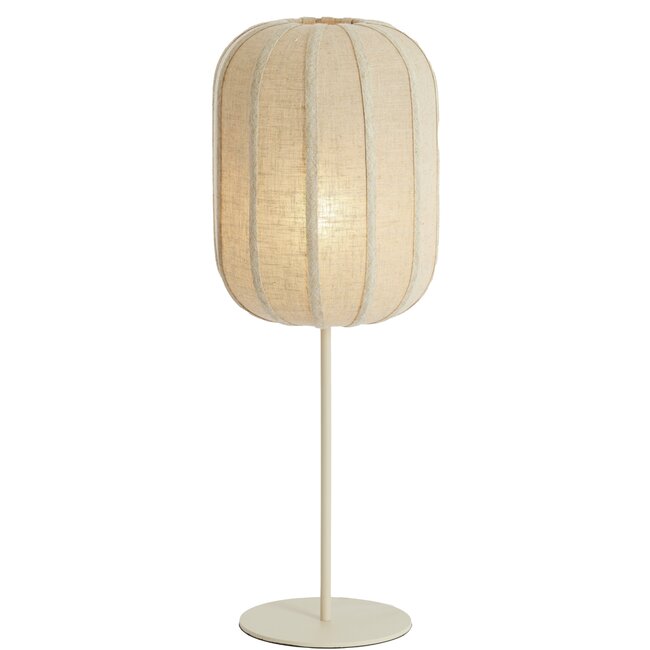 Light en Living Tafellamp SOLUNE Ø25x70 cm – Naturel & Crème | Light & Living