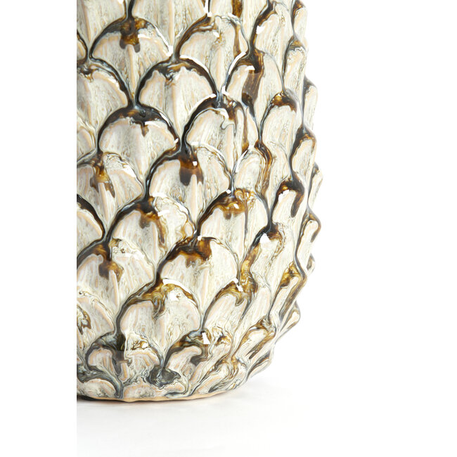 Light en Living Ornament NANASI Ø22,5x39,5 cm – Keramiek Olijfgroen