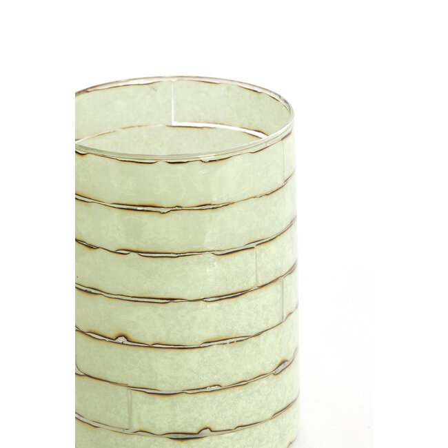 Light en Living Theelicht Ø14x20 cm DRONERI glas helder+mint groen