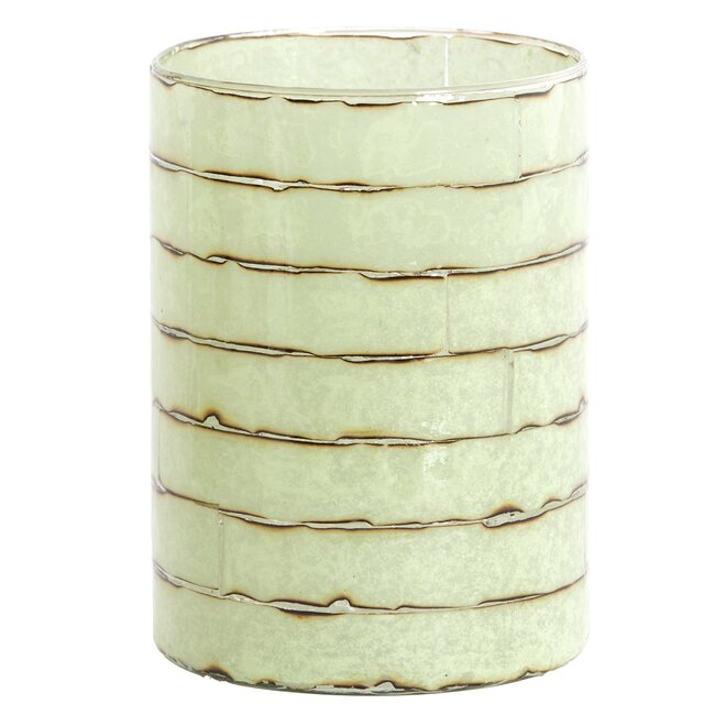 Light en Living Theelicht Ø14x20 cm DRONERI glas helder+mint groen