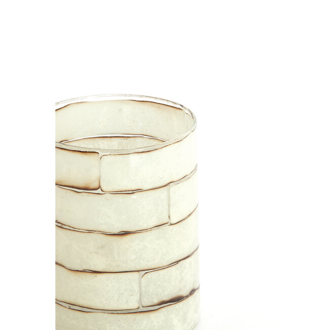 Light en Living Theelicht DRONERI Ø10x13 cm – Glas Helder + Crème | Light & Living - Copy