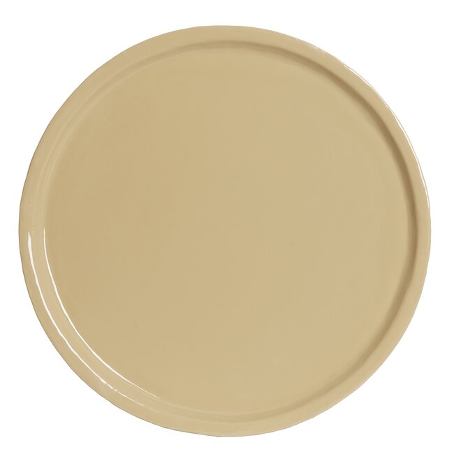 Light en Living Schaal ADA Ø42x5 cm – Glanzend Zandkleurig Keramiek | Light & Living