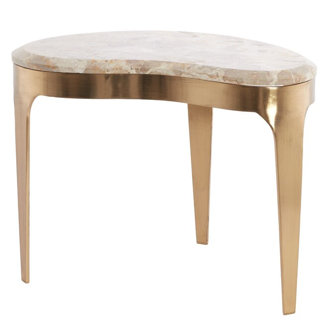 Light en Living Salontafel Giulio 65x39x41 cm – Taupe Marmer & Antique Bronze | Light & Living
