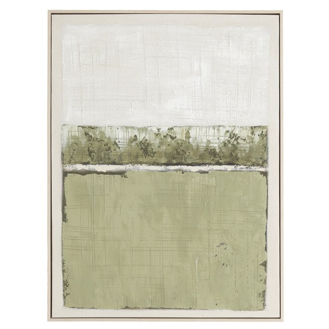 Light en Living Wandornament 60x3,5x80 cm MAREYA olijfgroen+crème