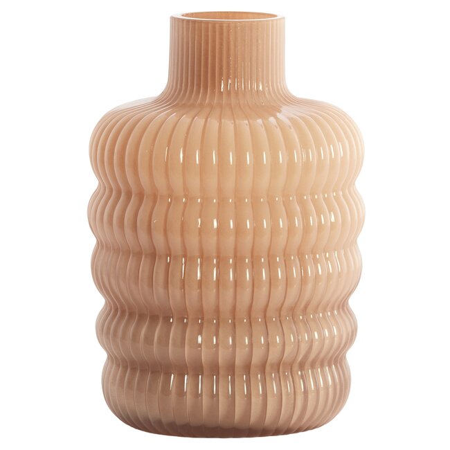 Light en Living Vaas Ø13,5x20,5 cm LUNETTE glas caramel