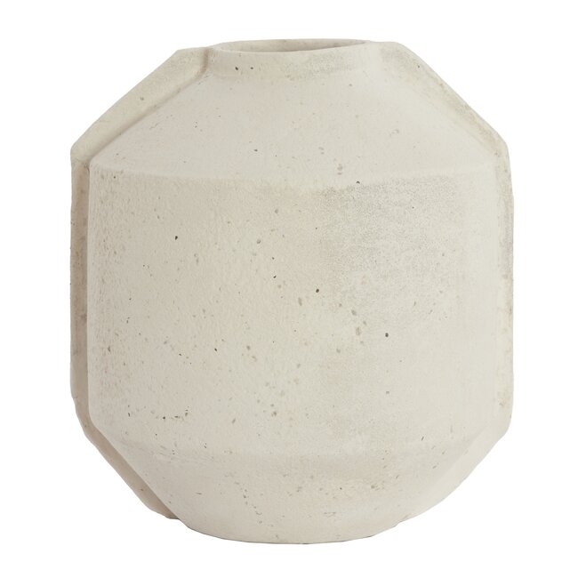 Light en Living Bloempot deco 35x32x57 cm NORIC mat crème