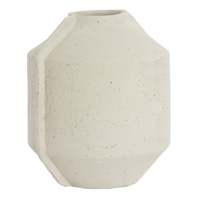 Light en Living Bloempot deco 35x32x57 cm NORIC mat crème