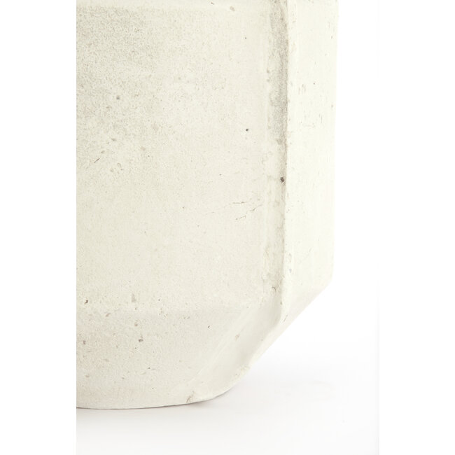 Light en Living Bloempot deco 35x32x57 cm NORIC mat crème