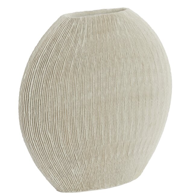 Light en Living Vaas deco 50x15x50 cm BUBIO creme