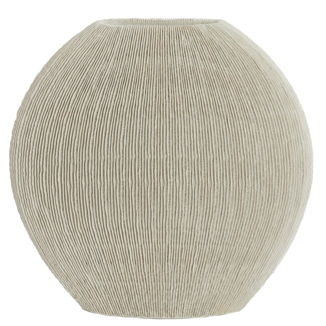 Light en Living Vaas deco 50x15x50 cm BUBIO creme