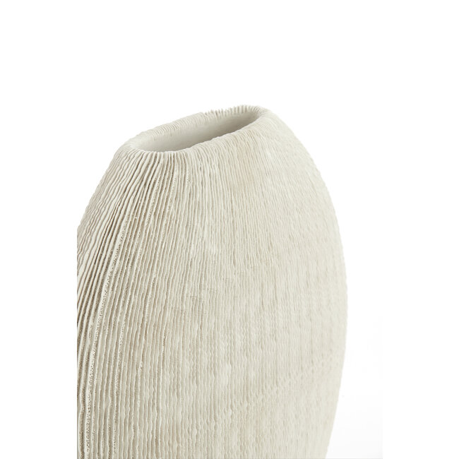 Light en Living Vaas deco 50x15x50 cm BUBIO creme