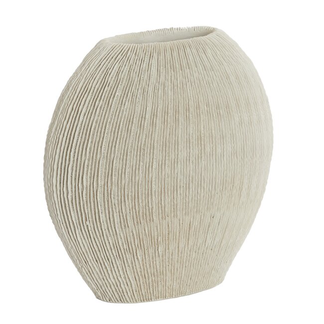 Light en Living Vaas deco 30x13x31,5 cm BUBIO crème