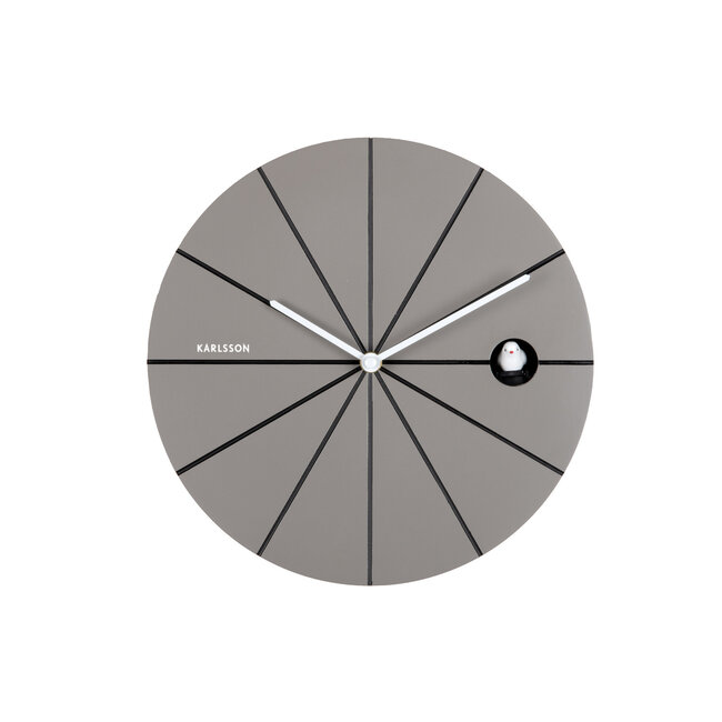 Karlsson Wandklok Destacado Cuckoo donkergrijs met zwart