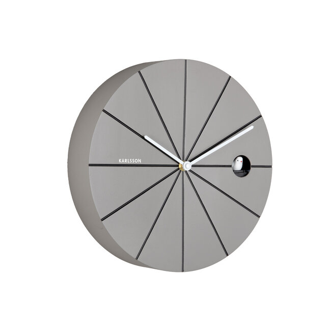 Karlsson Wandklok Destacado Cuckoo donkergrijs met zwart
