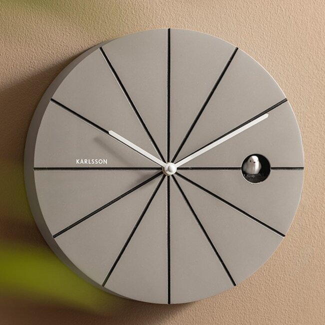 Karlsson Wandklok Destacado Cuckoo donkergrijs met zwart