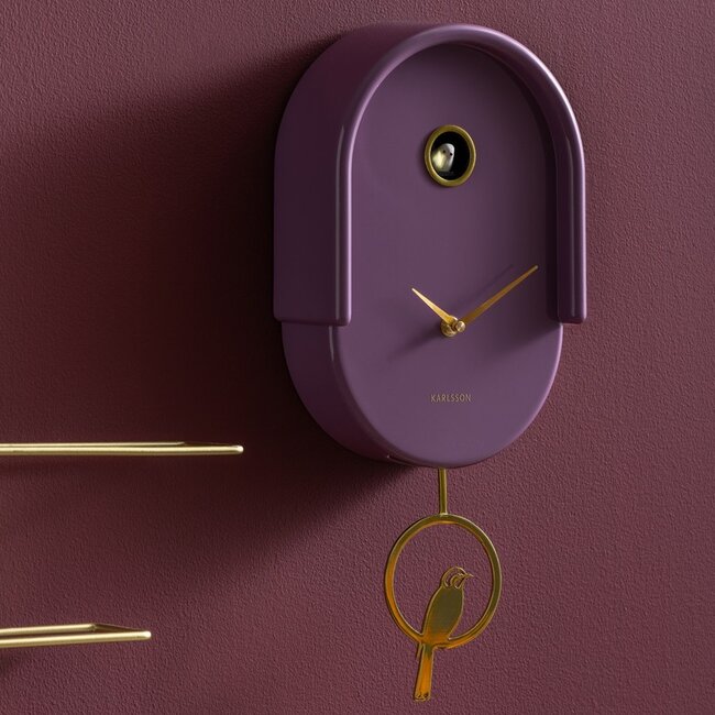 Karlsson Wandklok Tweet mauve