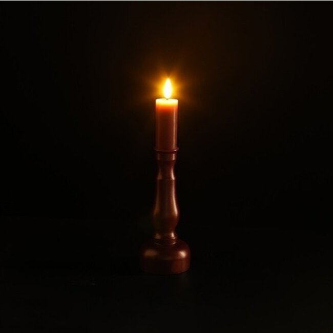 Countryfield Kandelaar en kaars Nuala LED S roze