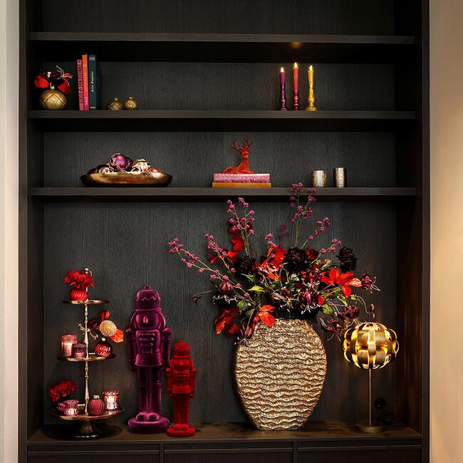 Countryfield Kandelaar en kaars Nuala LED S goud