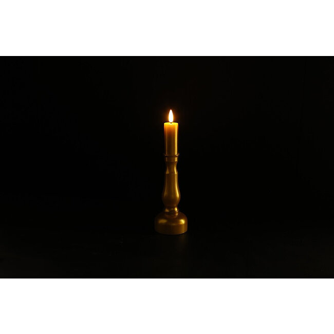 Countryfield Kandelaar en kaars Nuala LED S goud